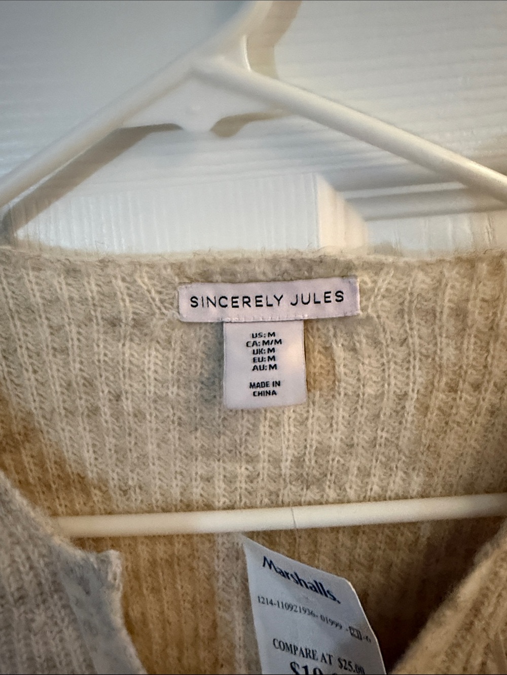 Sincerely Jules Cream Ribbed Cardigan